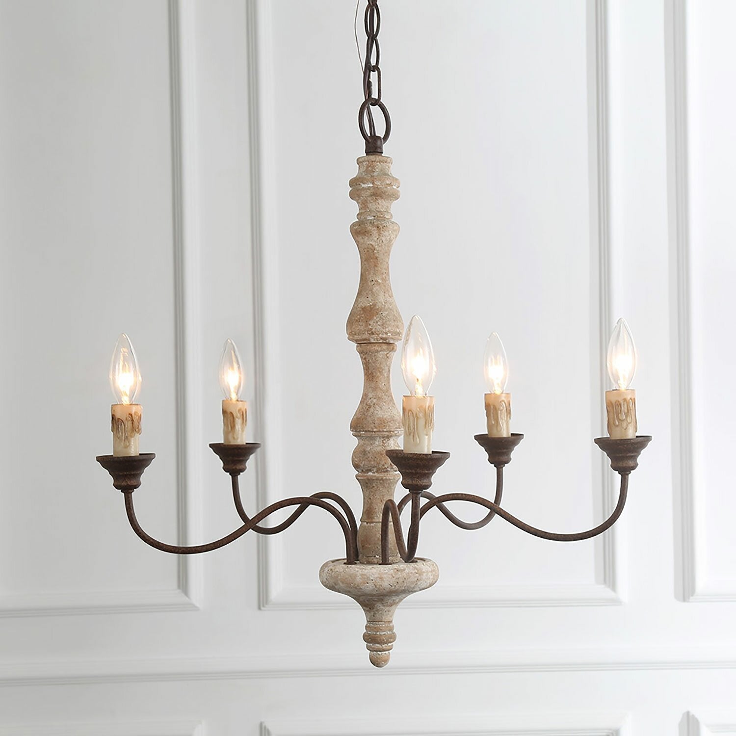 Fljotuvyi Individual Creativity Wood Metal Chandelier
