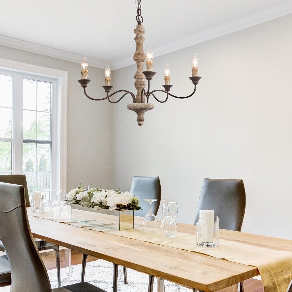 Fljotuvyi Individual Creativity Wood Metal Chandelier