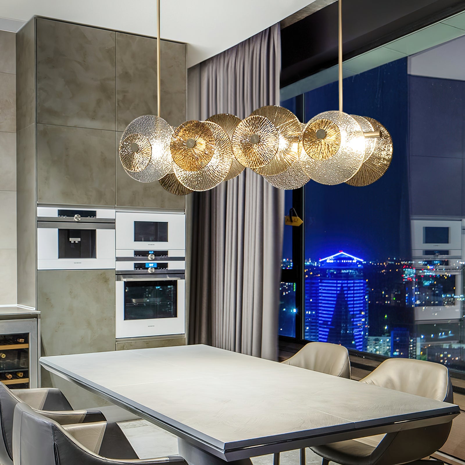 Himinuvyn Nordic Modern Metal Crystal Chandelier