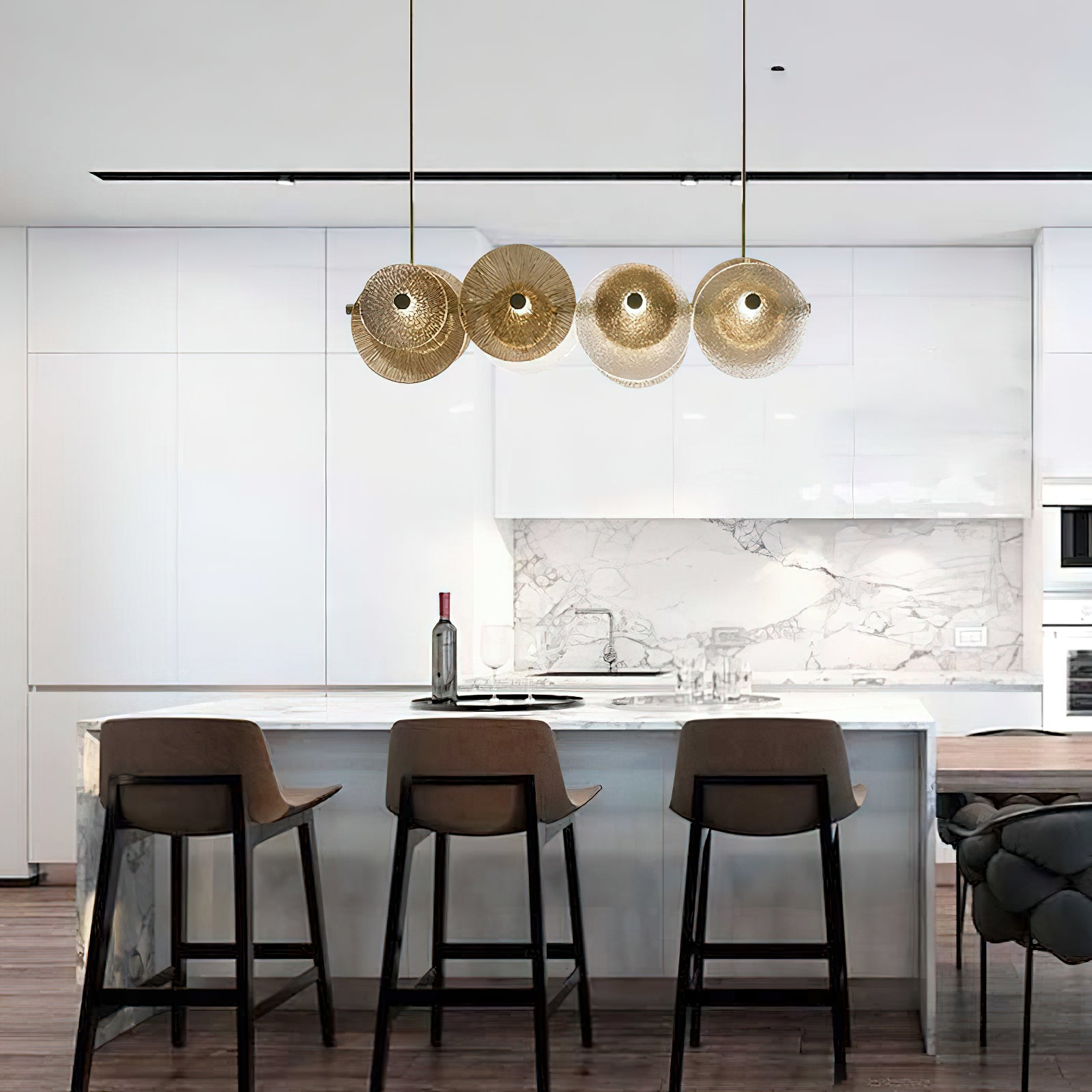 Himinuvyn Nordic Modern Metal Crystal Chandelier