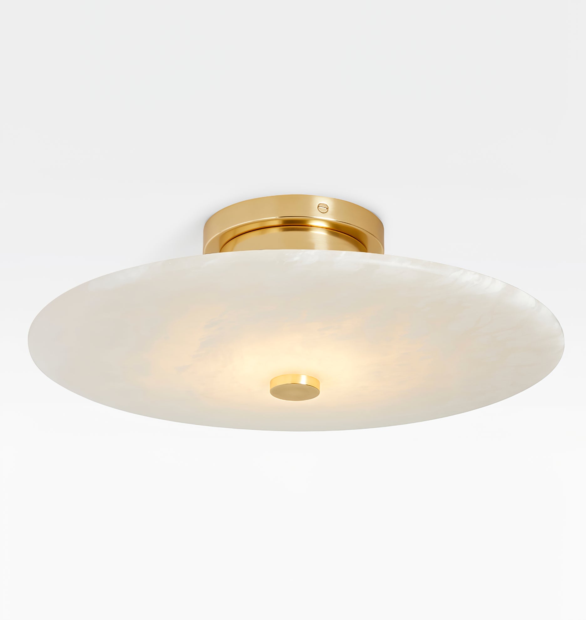 Jarnbruvyn Modern Brass Alabaster Metal Ceiling Lamp