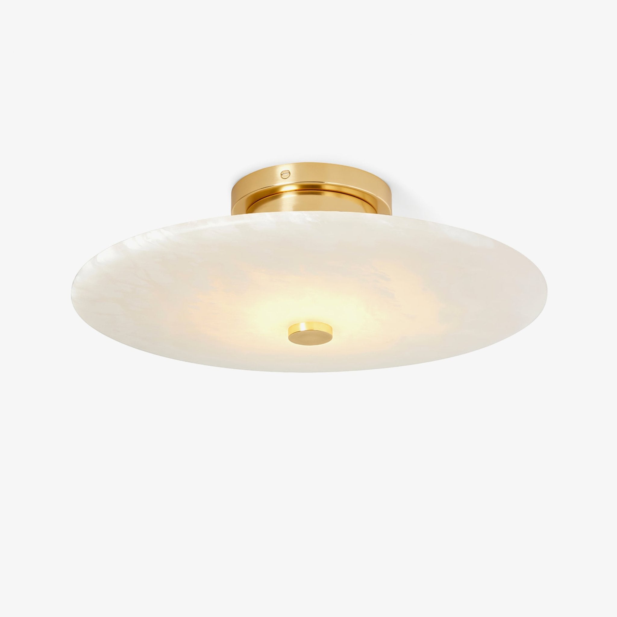 Jarnbruvyn Modern Brass Alabaster Metal Ceiling Lamp