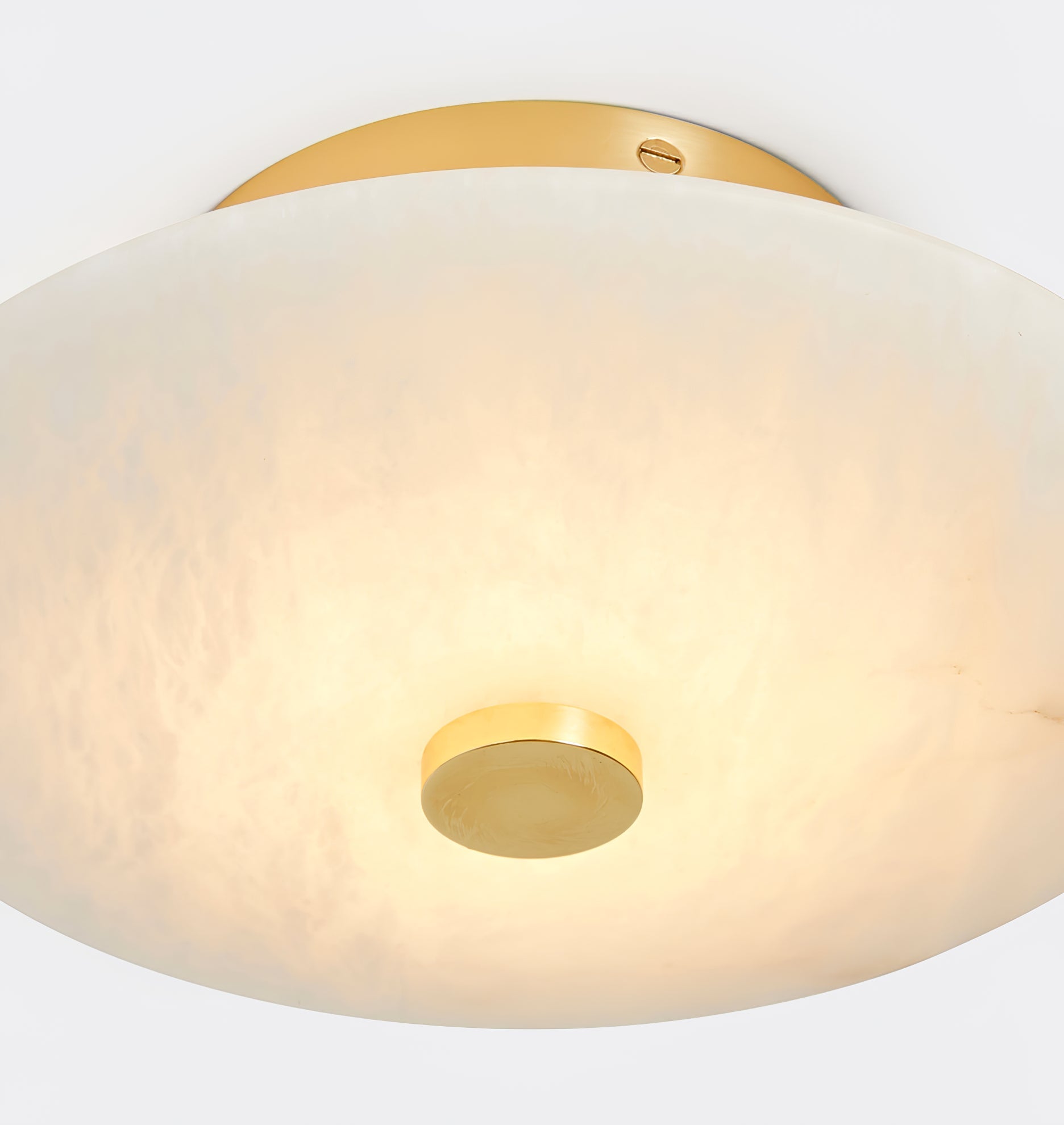 Jarnbruvyn Modern Brass Alabaster Metal Ceiling Lamp