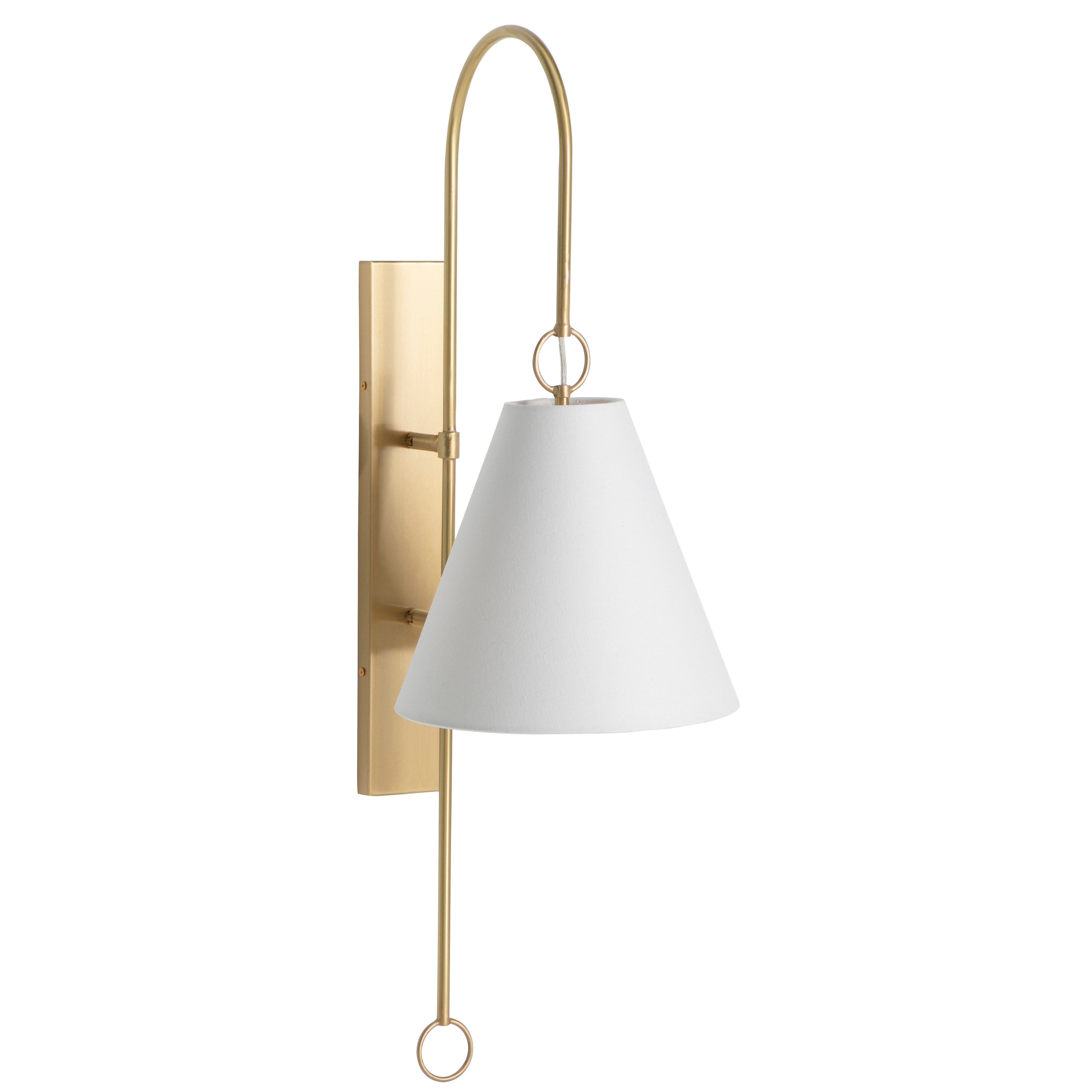 Ildvuvyi Modern Premium Brass Fabric Metal Wall Lamp