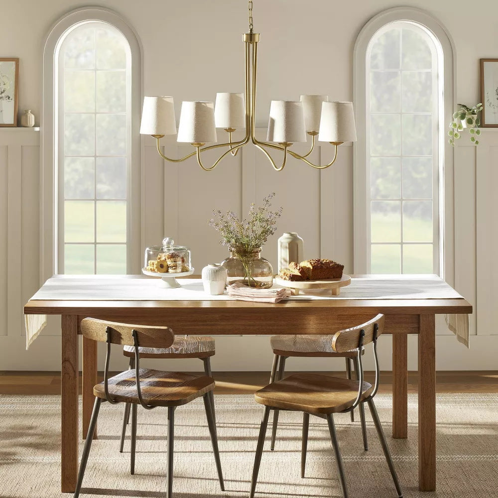 Kvennuvyn Modern Minimalist Metal Fabric Chandelier