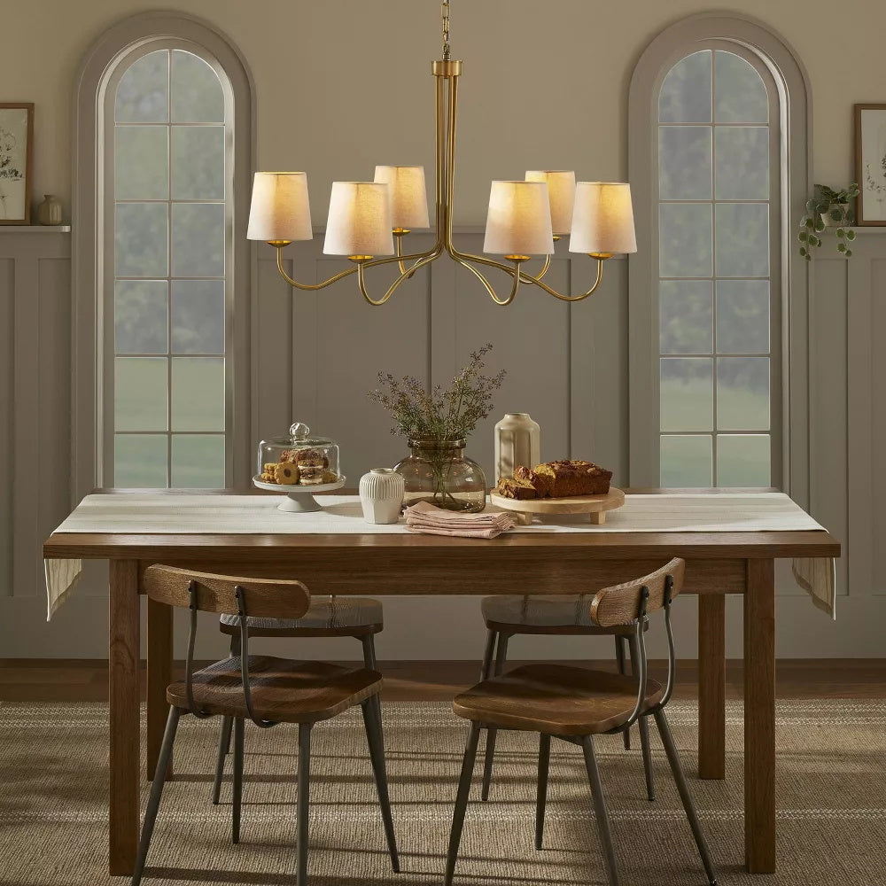 Kvennuvyn Modern Minimalist Metal Fabric Chandelier