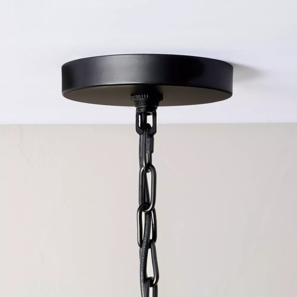 Kvennuvyn Modern Minimalist Metal Fabric Chandelier