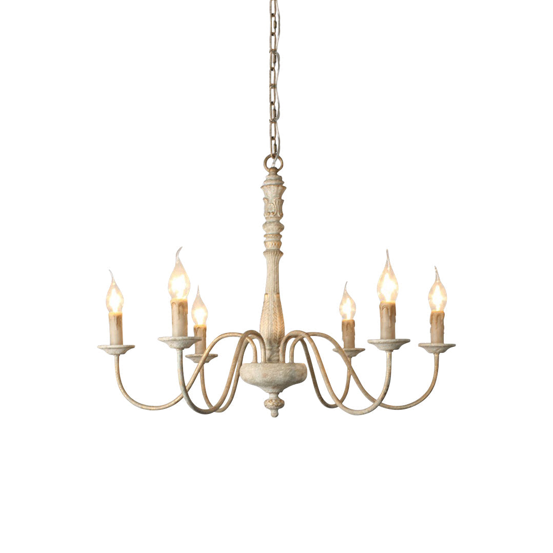 Ljomuvyi Traditional Farmhouse Metal Wood Chandelier