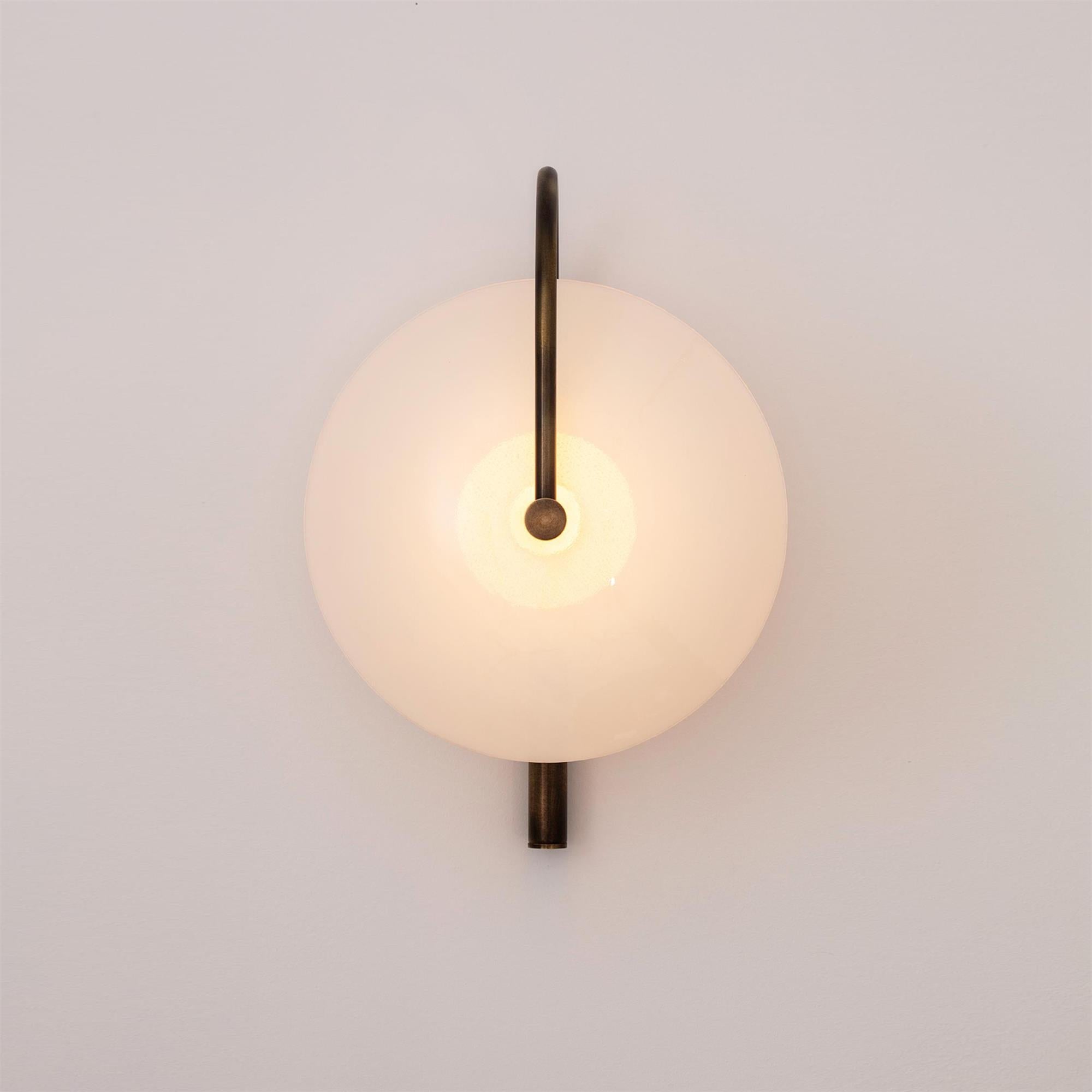 Norduvyn Modern Minimalist Art Metal Glass Wall Lamp