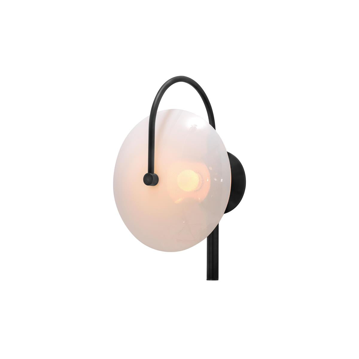 Norduvyn Modern Minimalist Art Metal Glass Wall Lamp