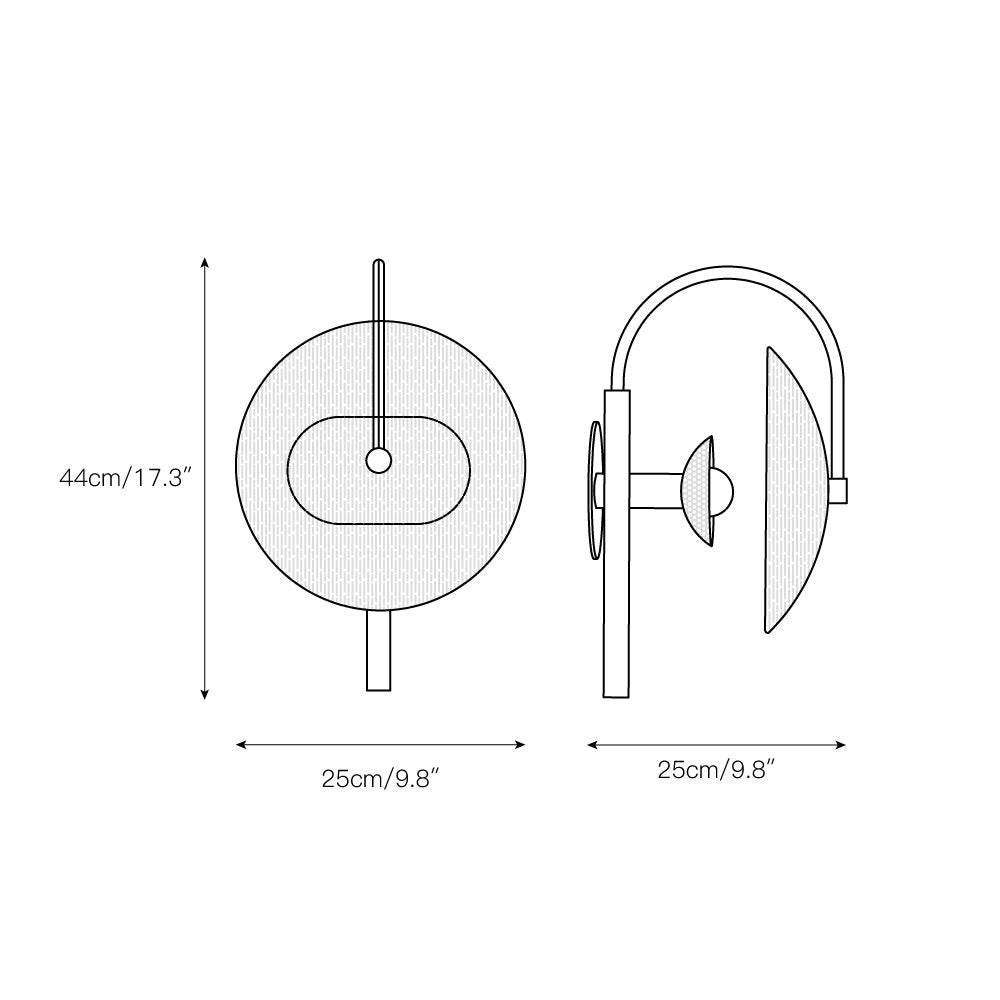 Norduvyn Modern Minimalist Art Metal Glass Wall Lamp