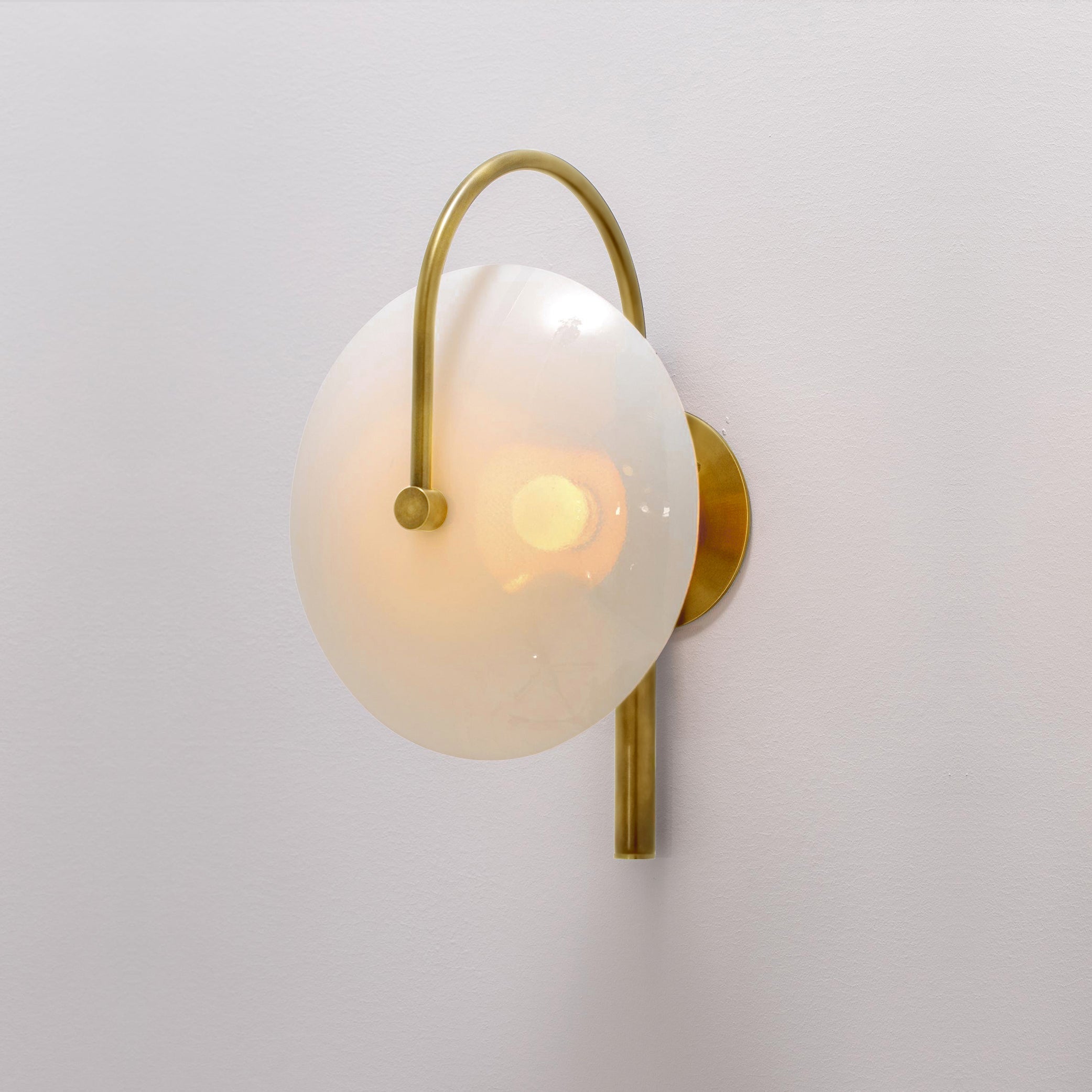 Norduvyn Modern Minimalist Art Metal Glass Wall Lamp