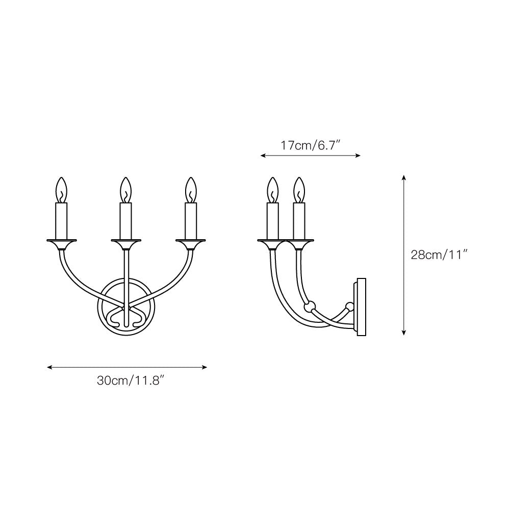 Qvistuvys Modern Minimalist Metal Wall Lamp