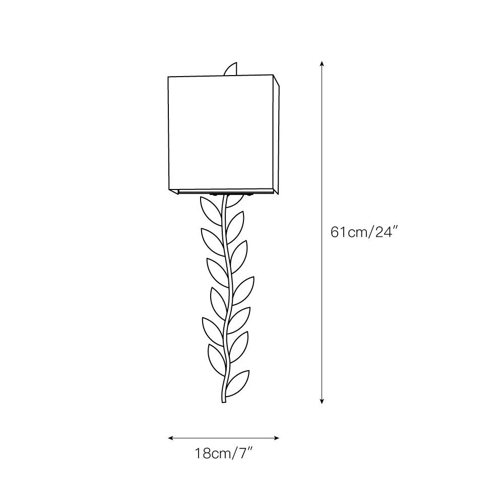 Plotuvyo Modern Minimalist Grove Brass Fabric Metal Wall Lamp