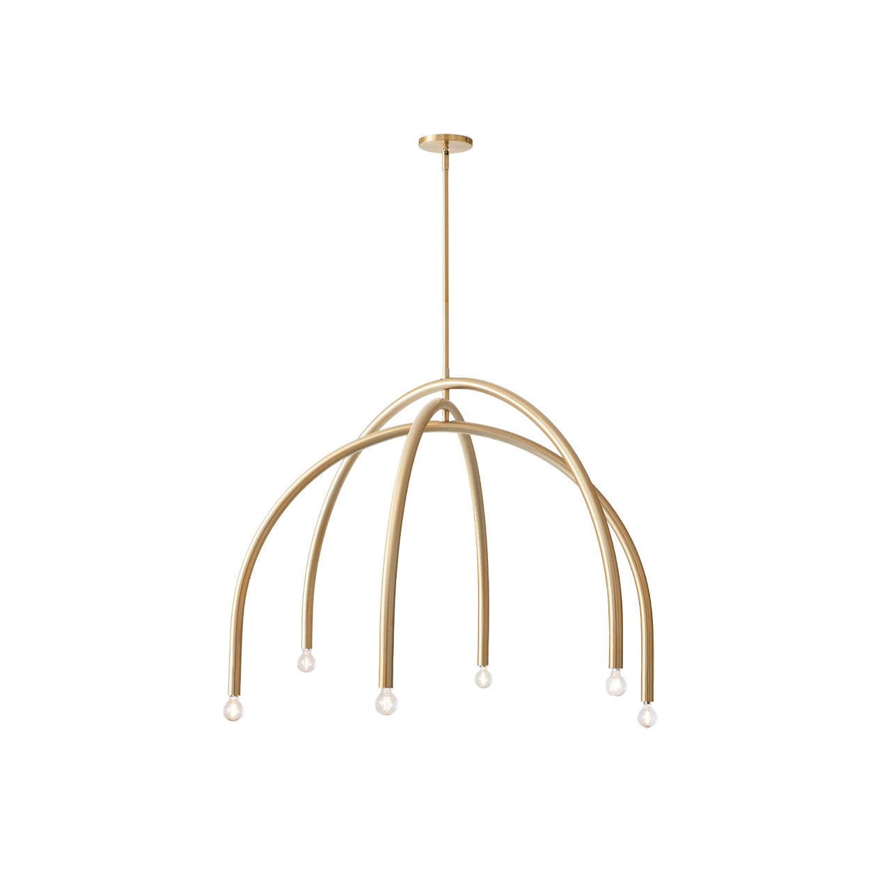 Hadden Modern Minimalist Brass Metal Chandelier - Lamp Copper