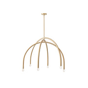 Hadden Modern Minimalist Brass Metal Chandelier - Lamp Copper