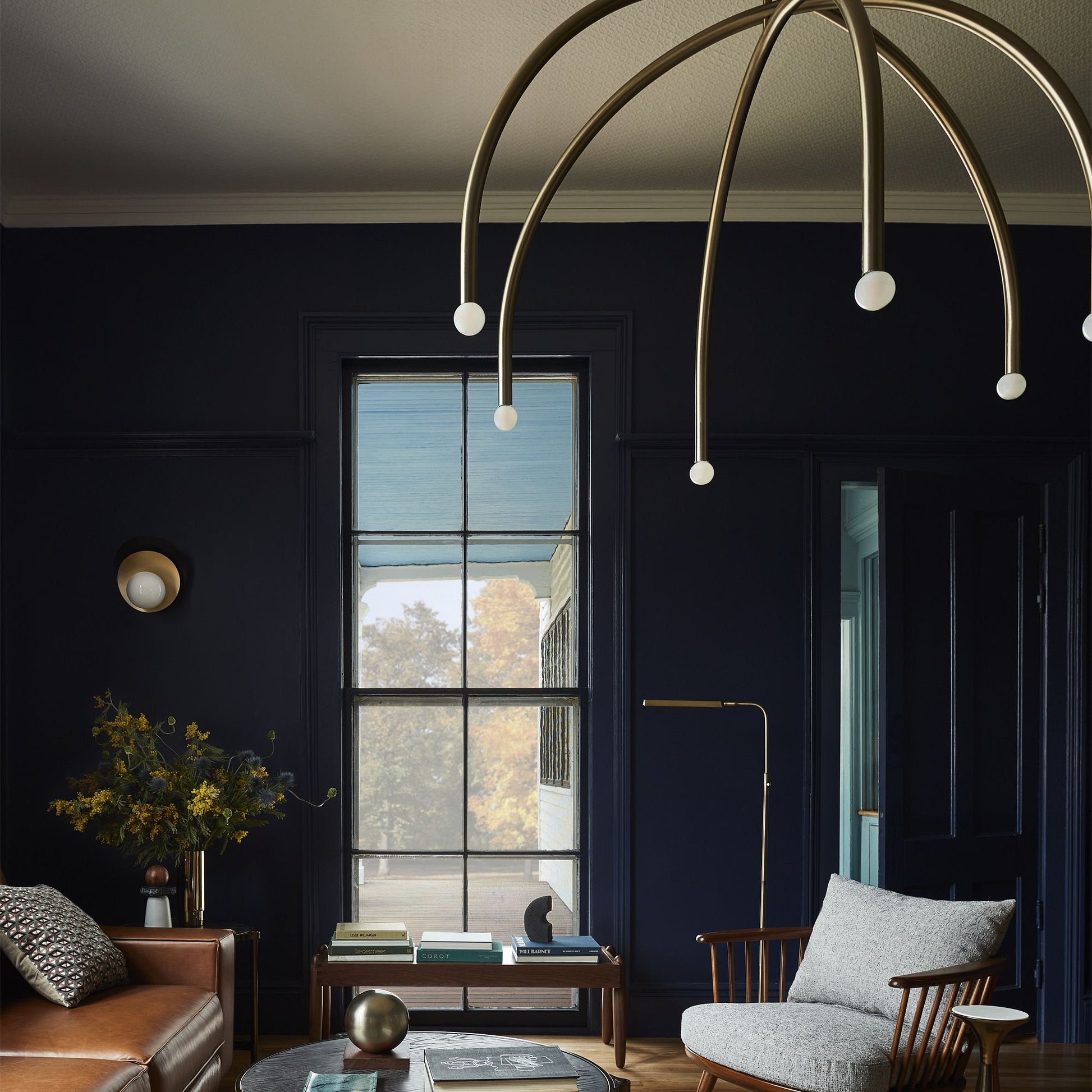 Hadden Modern Minimalist Brass Metal Chandelier - Lamp Copper