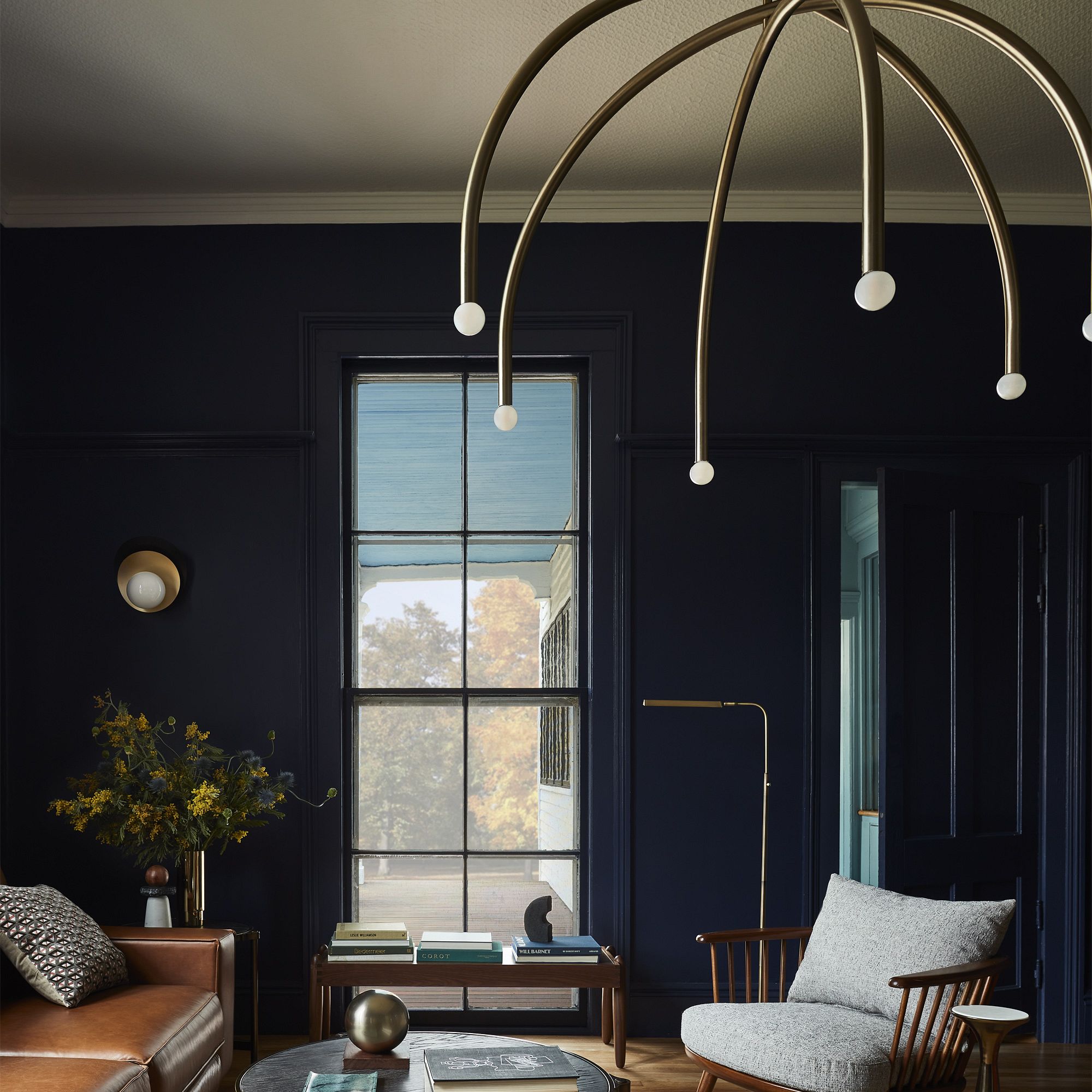 Hadden Modern Minimalist Brass Metal Chandelier - Lamp Copper
