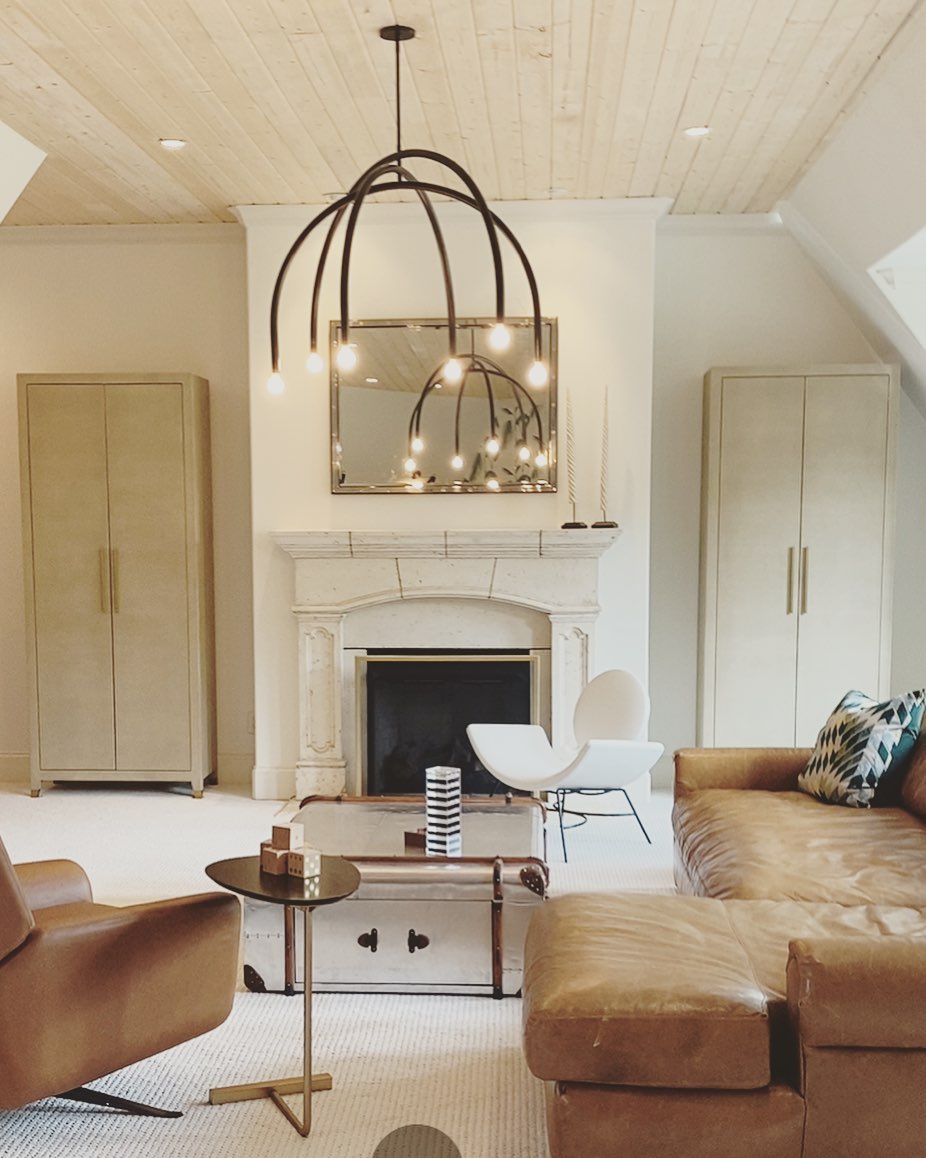 Hadden Modern Minimalist Brass Metal Chandelier - Lamp Copper