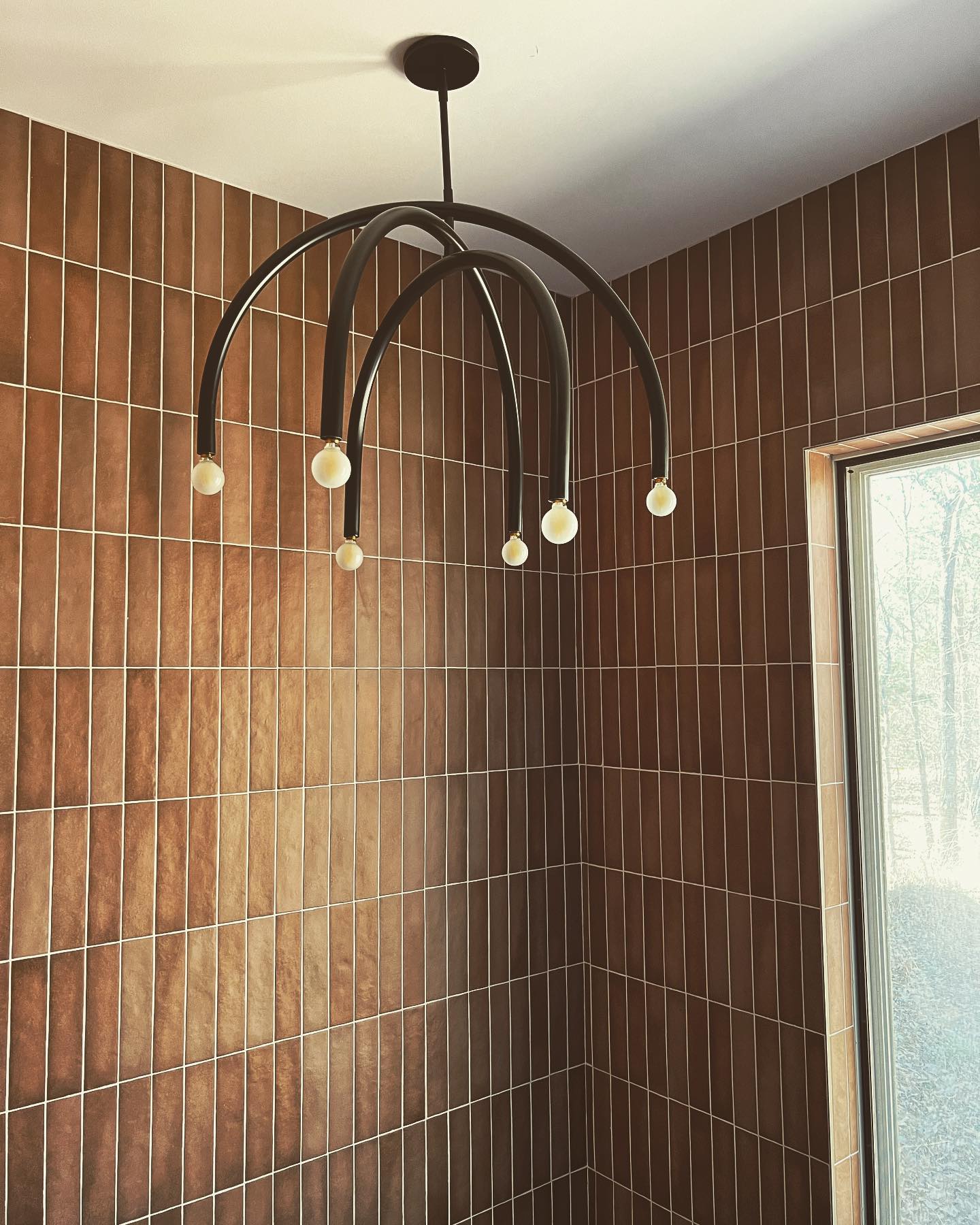 Hadden Modern Minimalist Brass Metal Chandelier - Lamp Copper