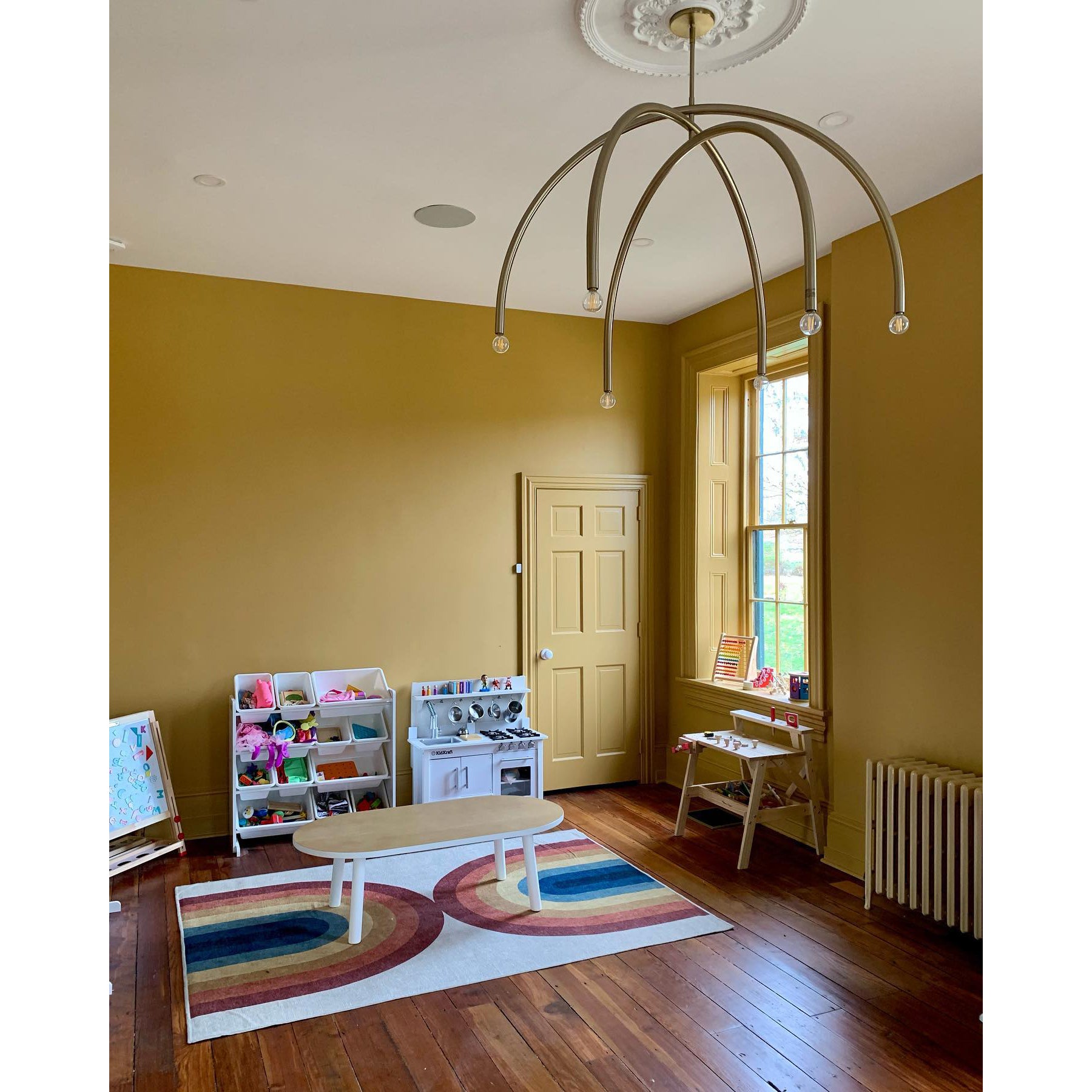 Hadden Modern Minimalist Brass Metal Chandelier - Lamp Copper
