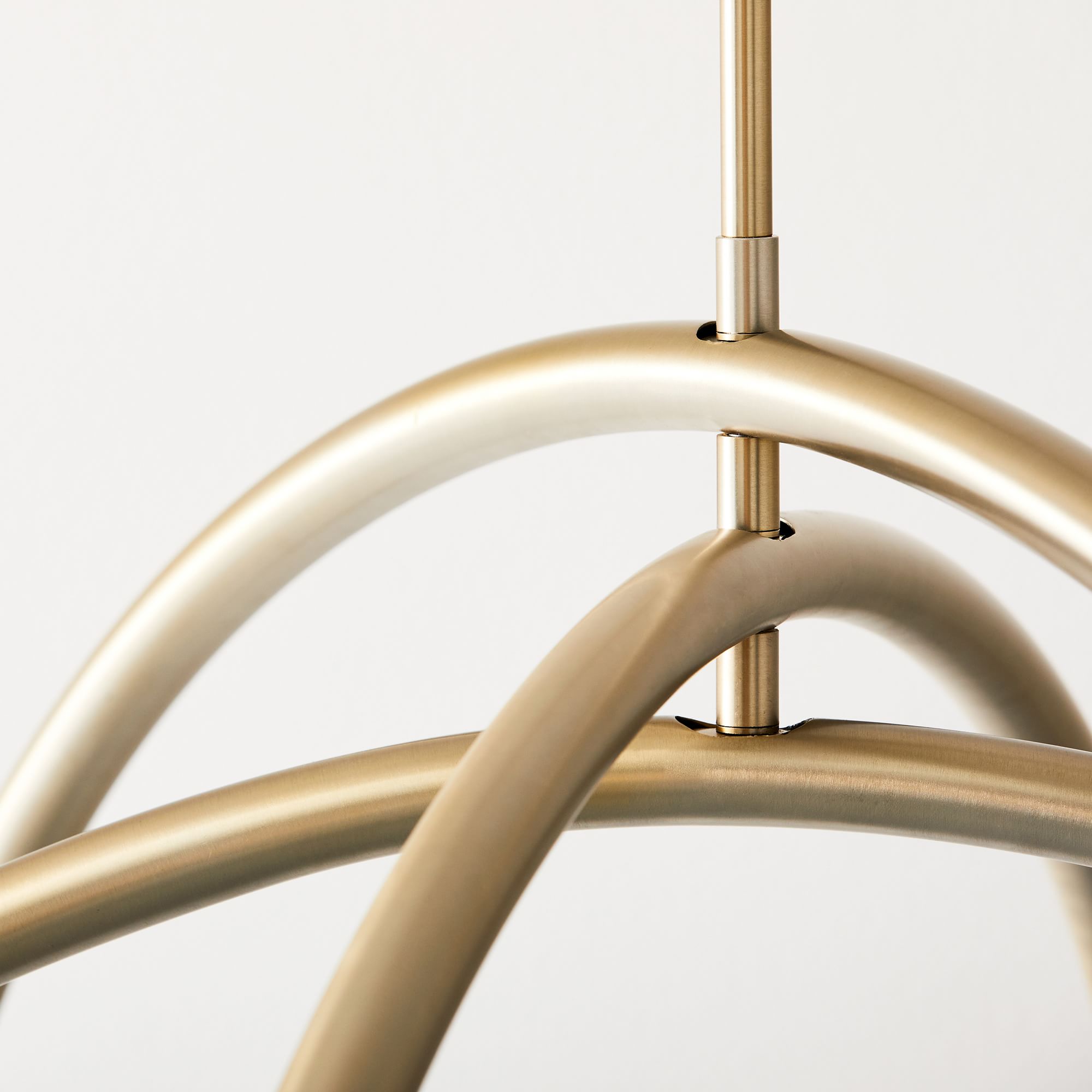 Hadden Modern Minimalist Brass Metal Chandelier - Lamp Copper