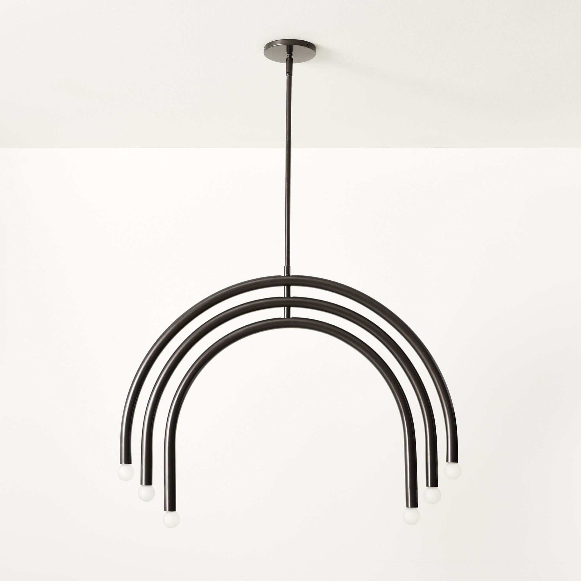 Hadden Modern Minimalist Brass Metal Chandelier - Lamp Copper