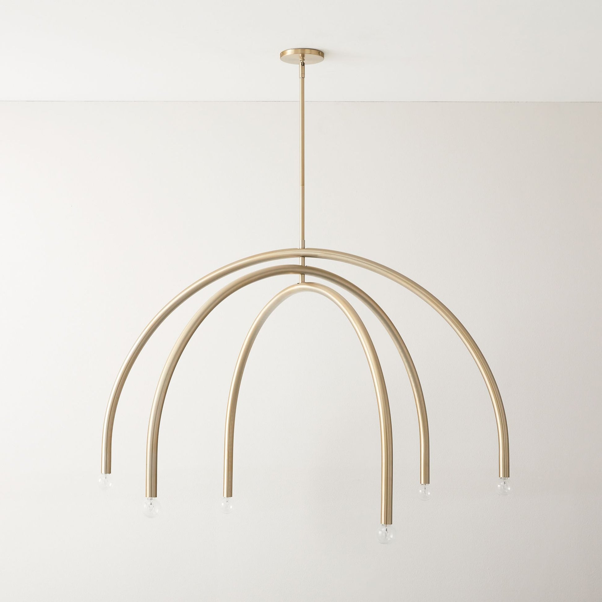 Hadden Modern Minimalist Brass Metal Chandelier - Lamp Copper