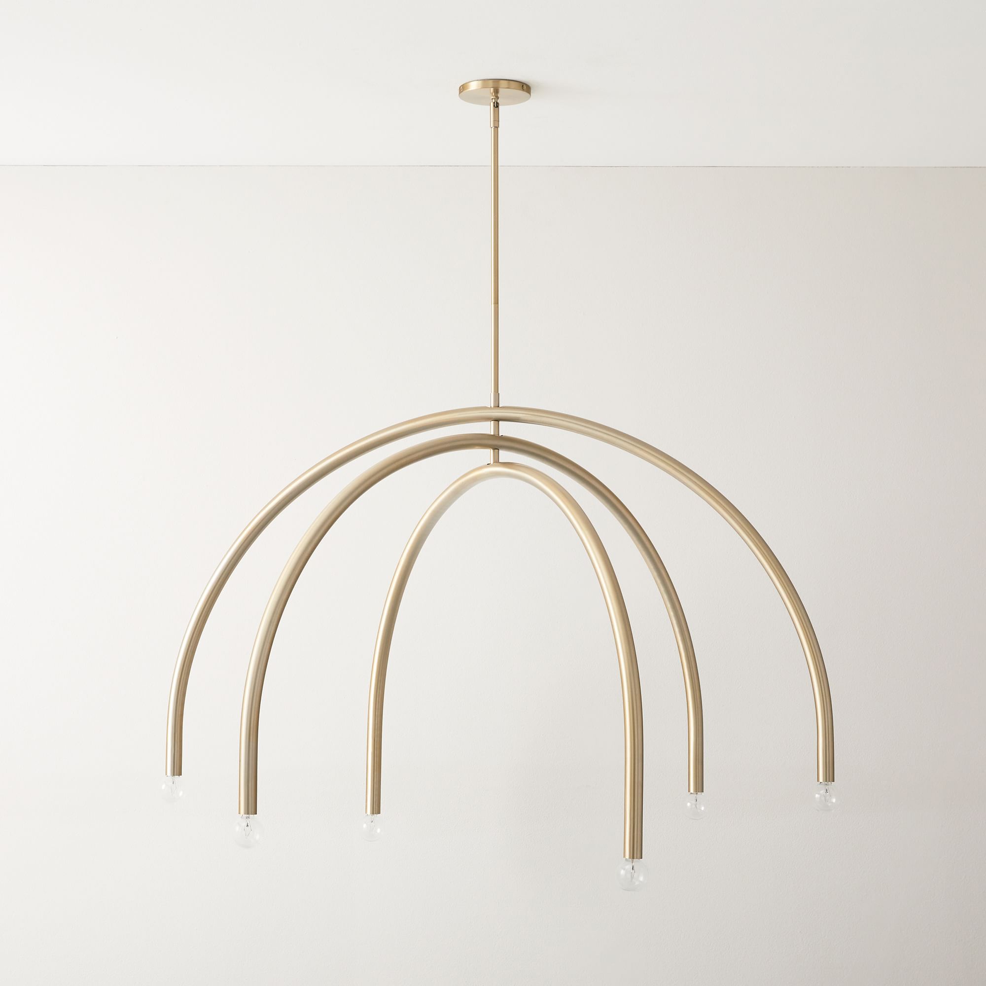 Hadden Modern Minimalist Brass Metal Chandelier - Lamp Copper