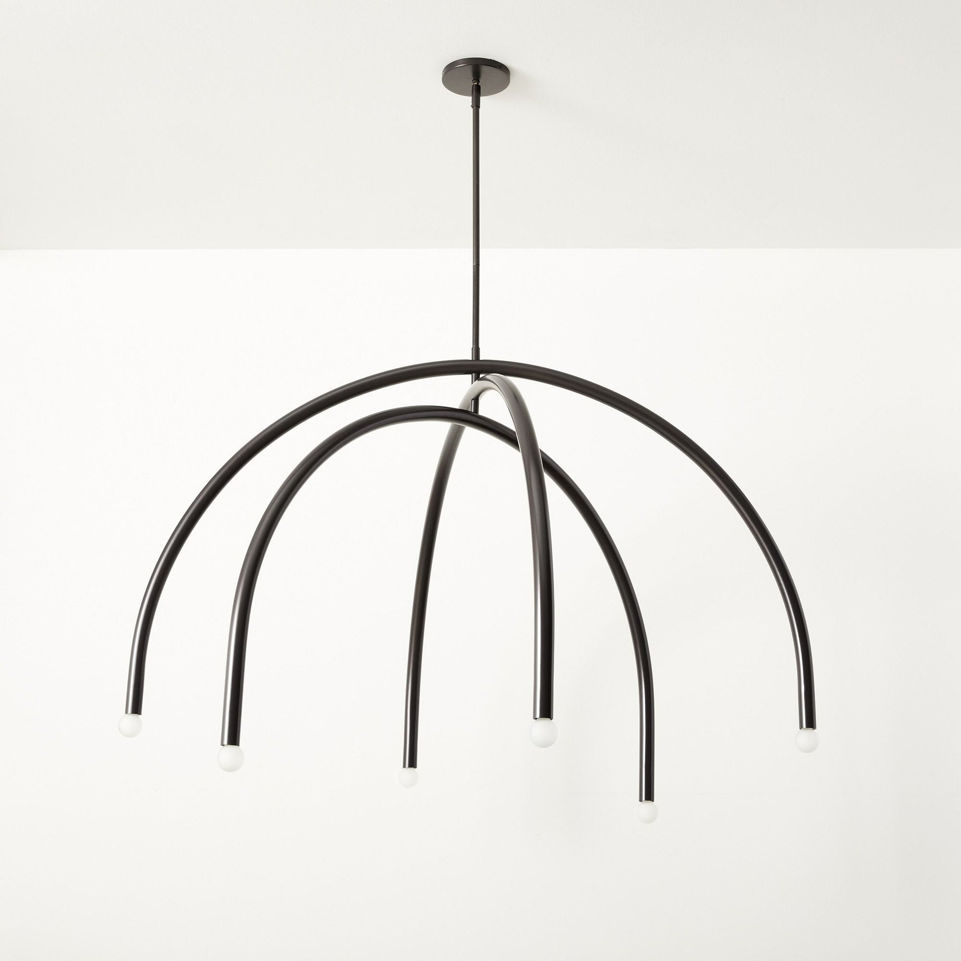 Hadden Modern Minimalist Brass Metal Chandelier - Lamp Copper