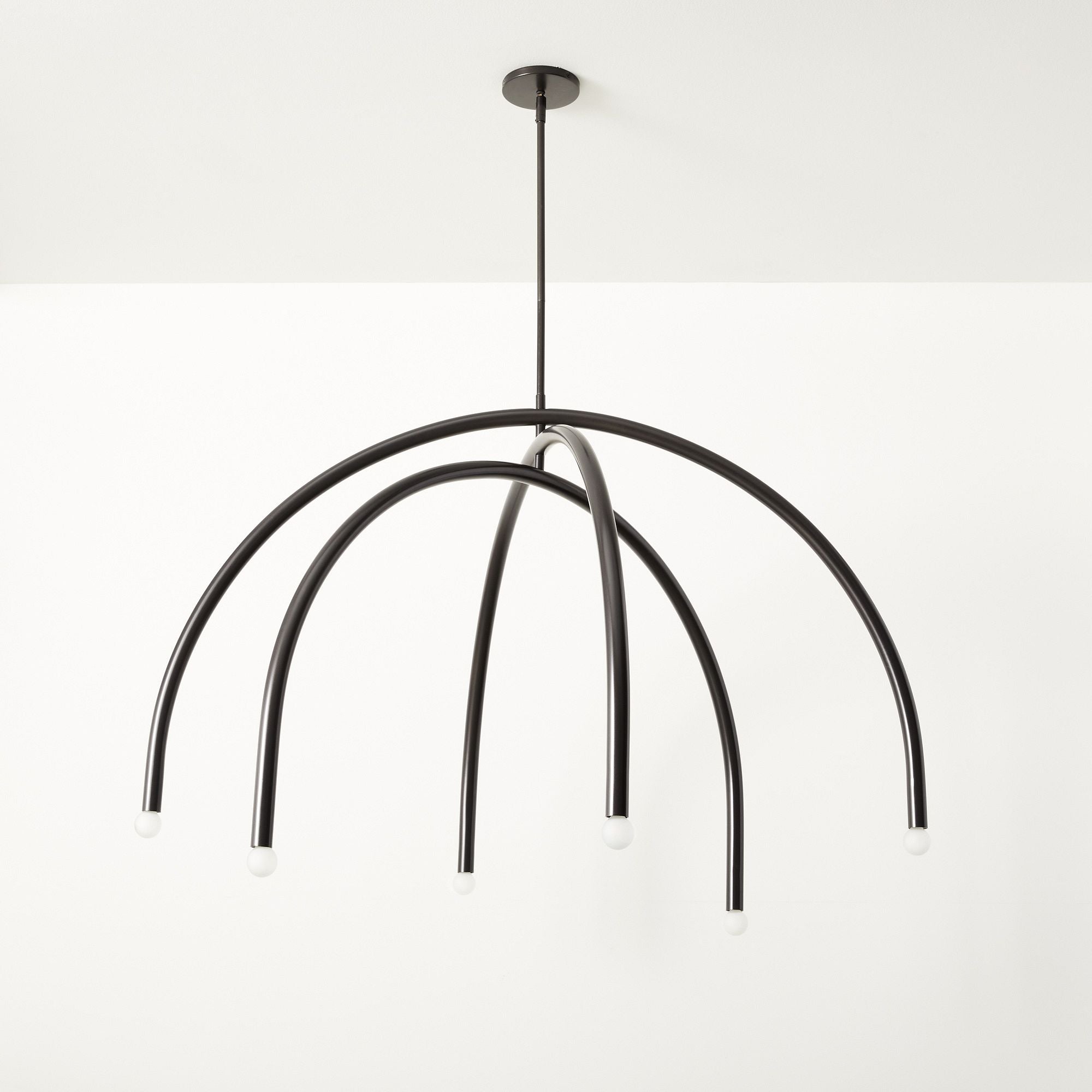 Hadden Modern Minimalist Brass Metal Chandelier - Lamp Copper