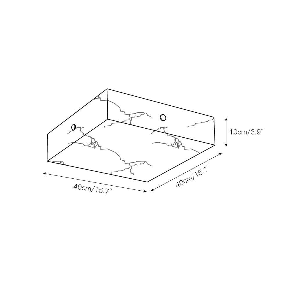 Rauduvys Modern Minimalist Alabaster Flushmount Ceiling Light