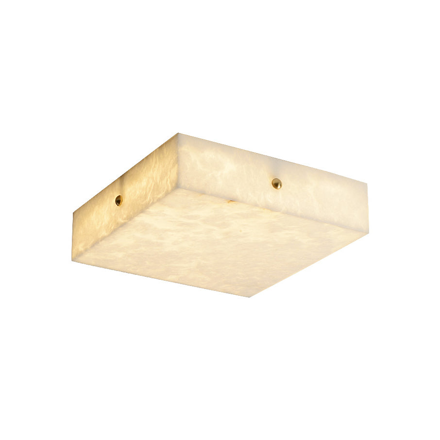 Rauduvys Modern Minimalist Alabaster Flushmount Ceiling Light