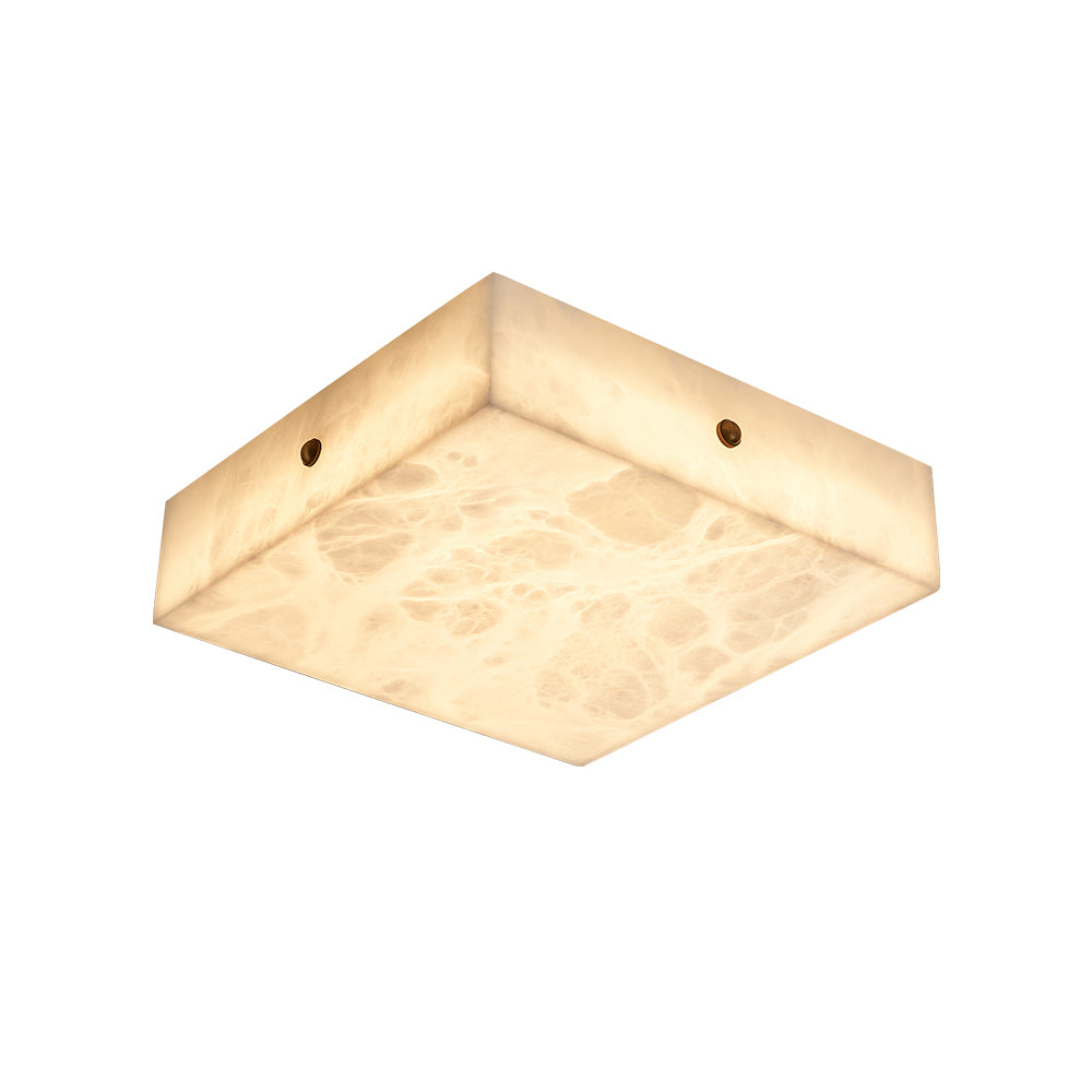 Rauduvys Modern Minimalist Alabaster Flushmount Ceiling Light