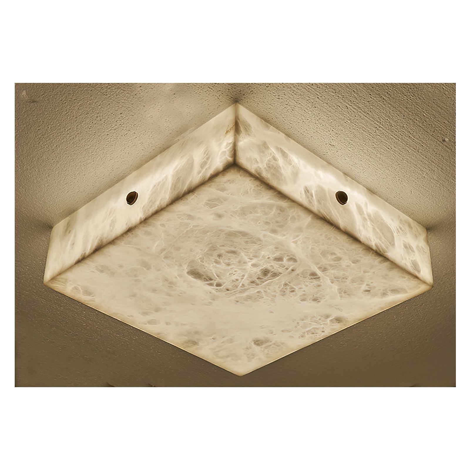 Rauduvys Modern Minimalist Alabaster Flushmount Ceiling Light