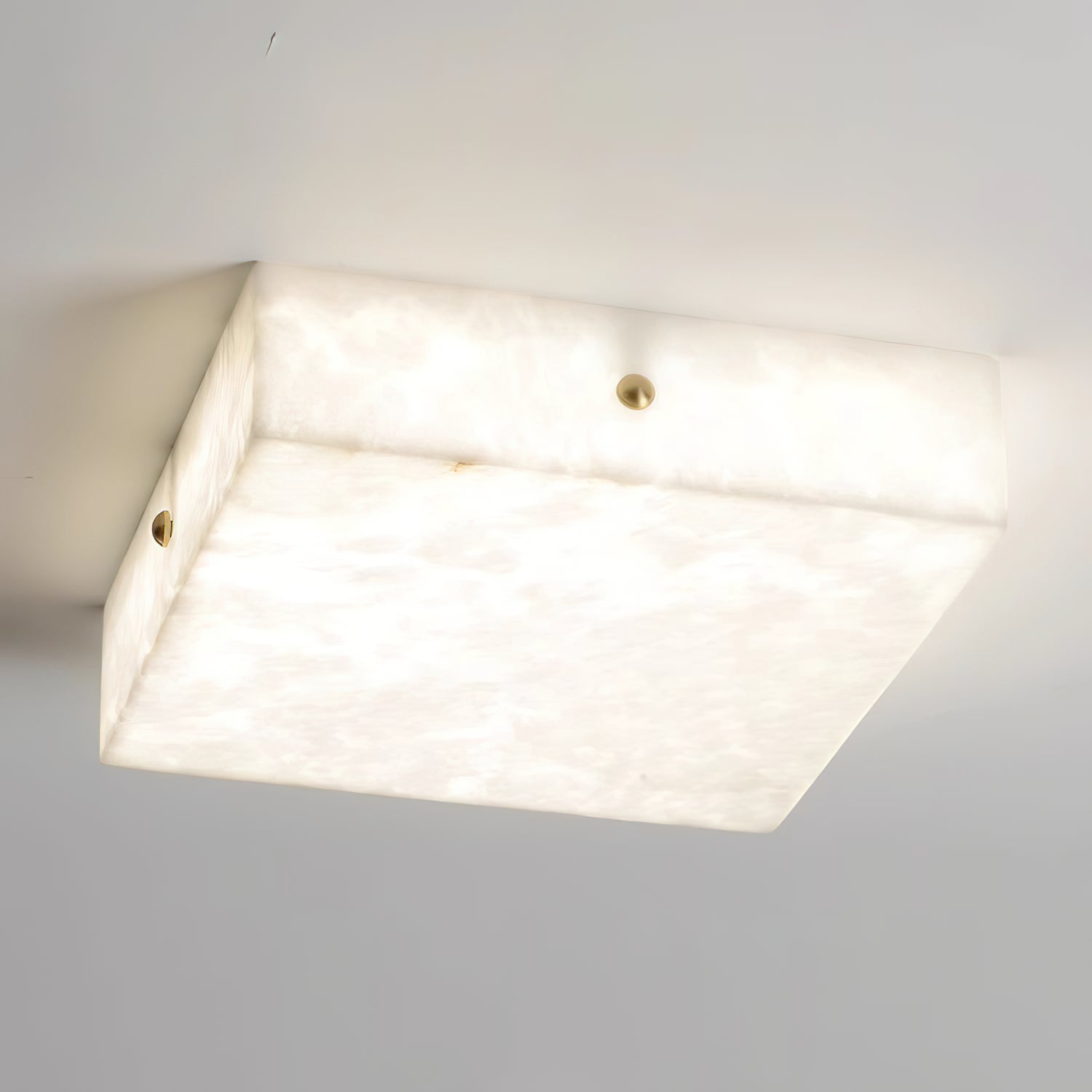 Rauduvys Modern Minimalist Alabaster Flushmount Ceiling Light