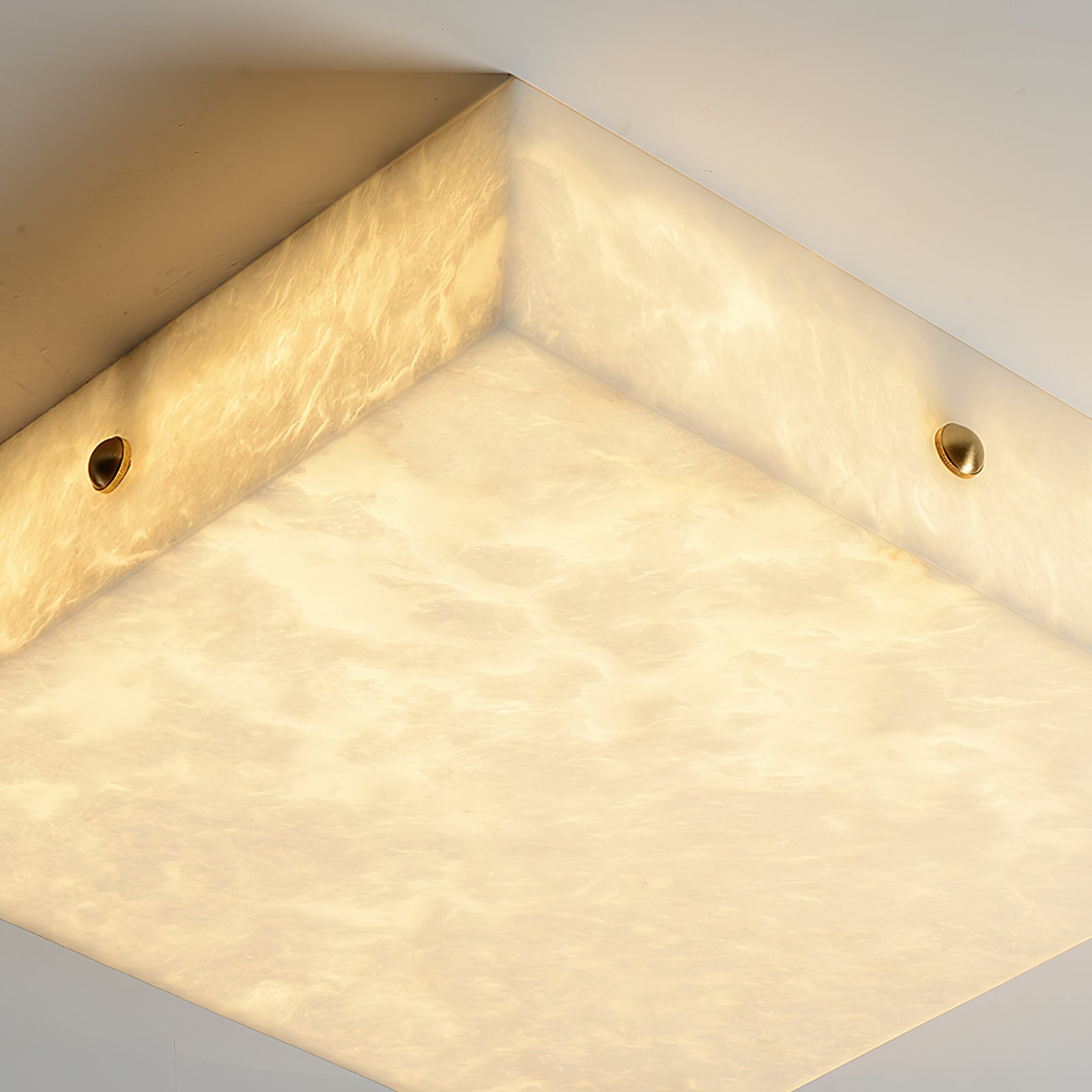 Rauduvys Modern Minimalist Alabaster Flushmount Ceiling Light