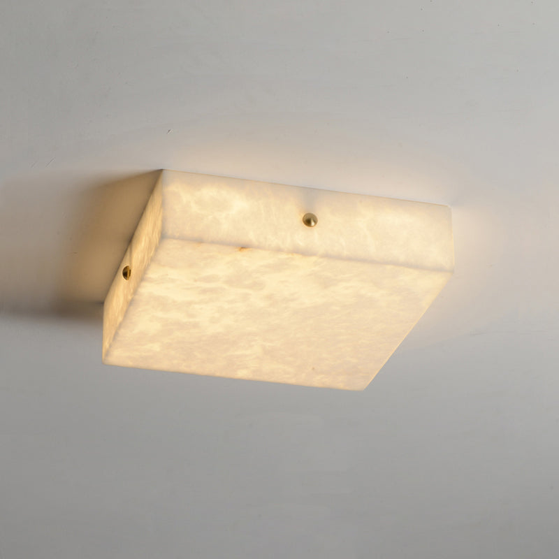 Rauduvys Modern Minimalist Alabaster Flushmount Ceiling Light