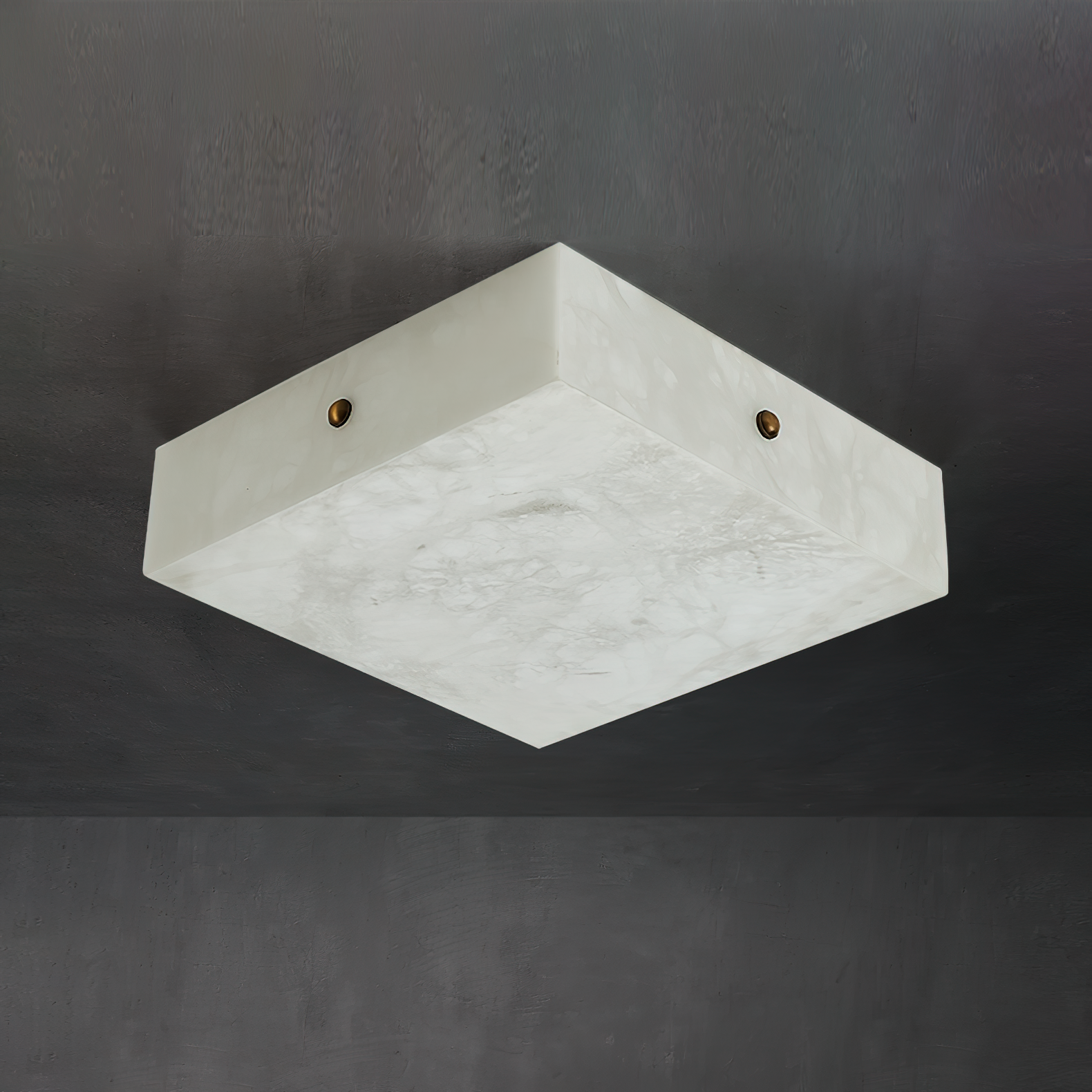 Rauduvys Modern Minimalist Alabaster Flushmount Ceiling Light
