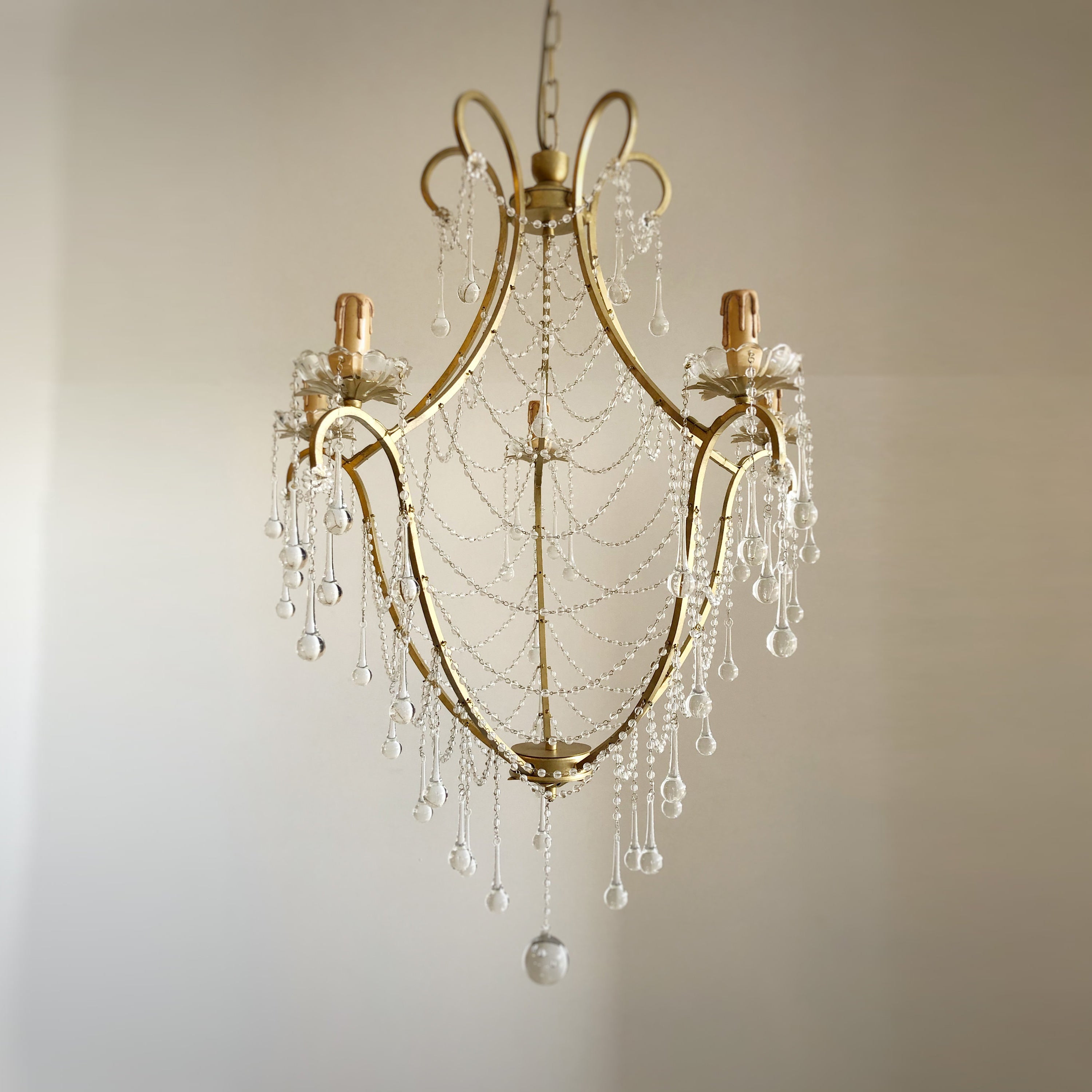 Qvistuvyo Individual Creativity Metal Glass Chandelier