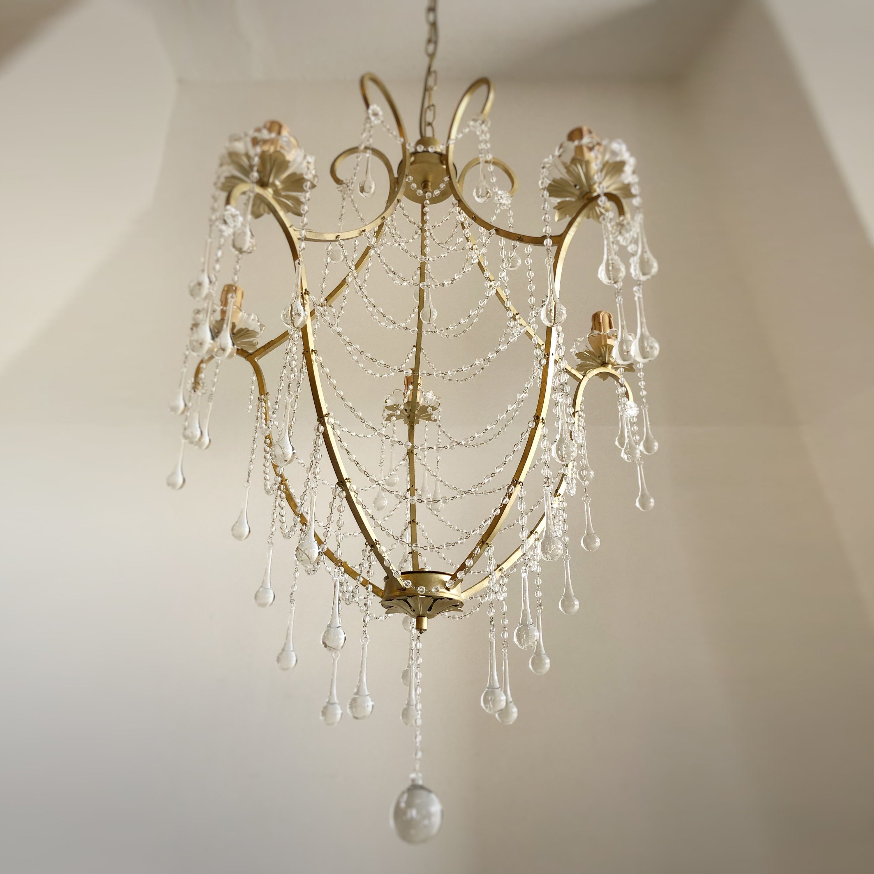 Qvistuvyo Individual Creativity Metal Glass Chandelier