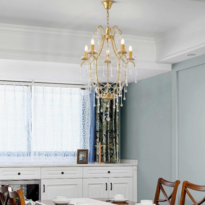 Qvistuvyo Individual Creativity Metal Glass Chandelier