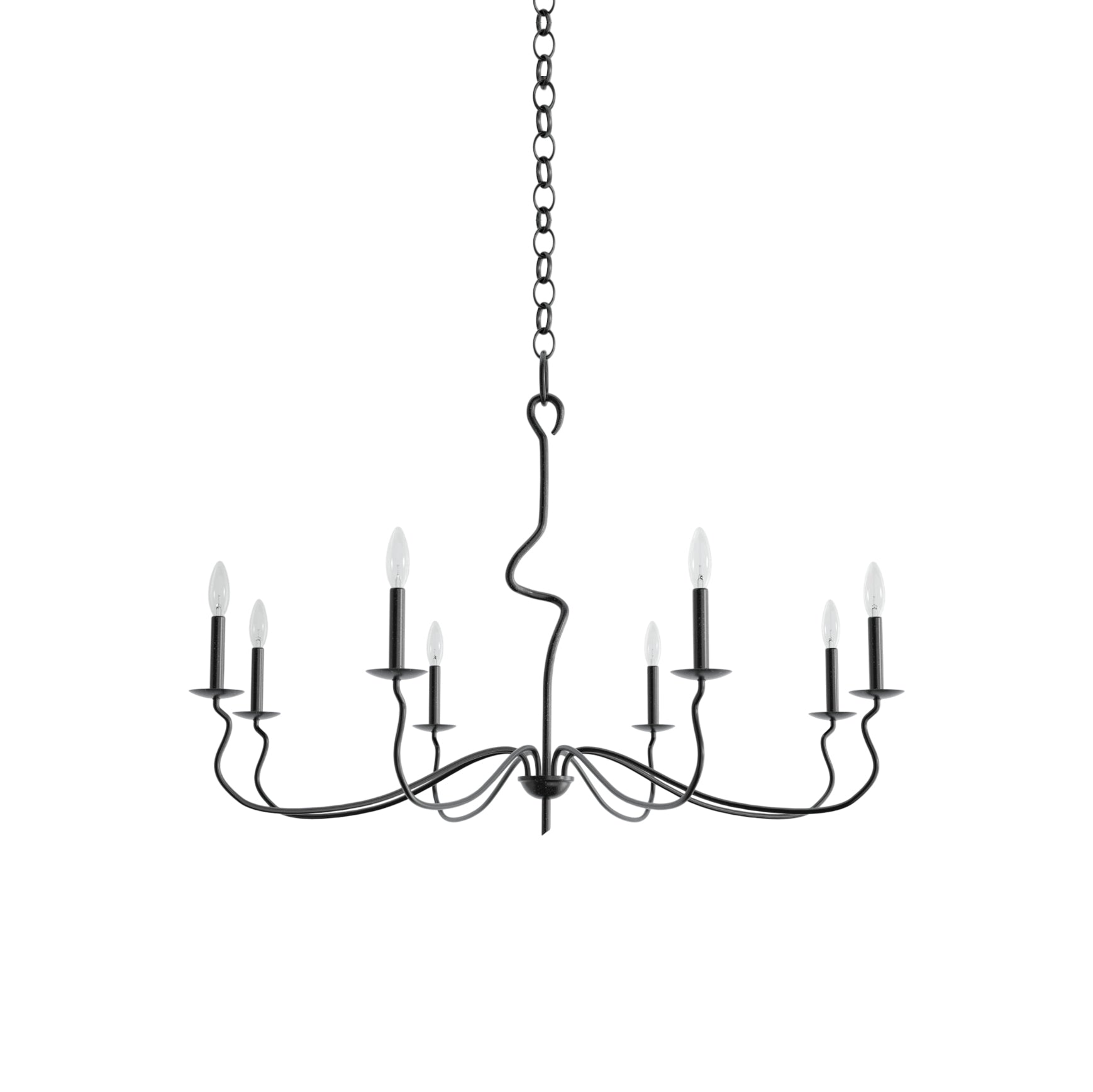 Rauduvyo Modern Minimalist Industrial Metal Chandelier