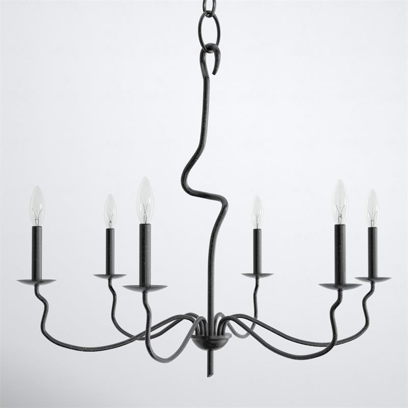 Rauduvyo Modern Minimalist Industrial Metal Chandelier
