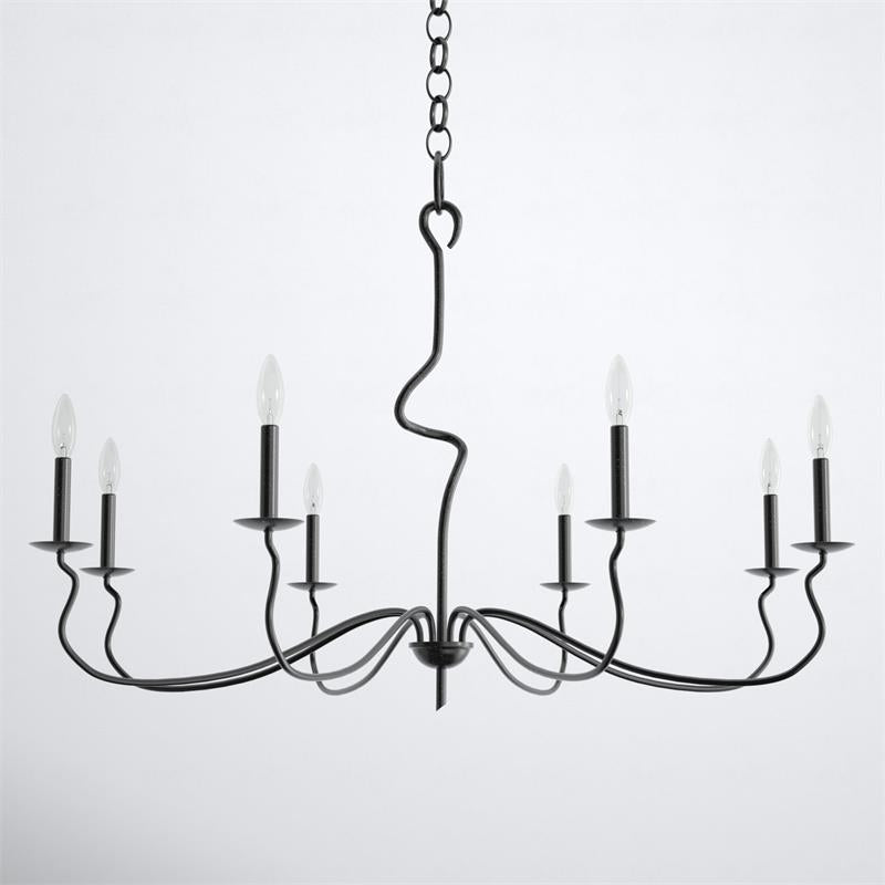 Rauduvyo Modern Minimalist Industrial Metal Chandelier