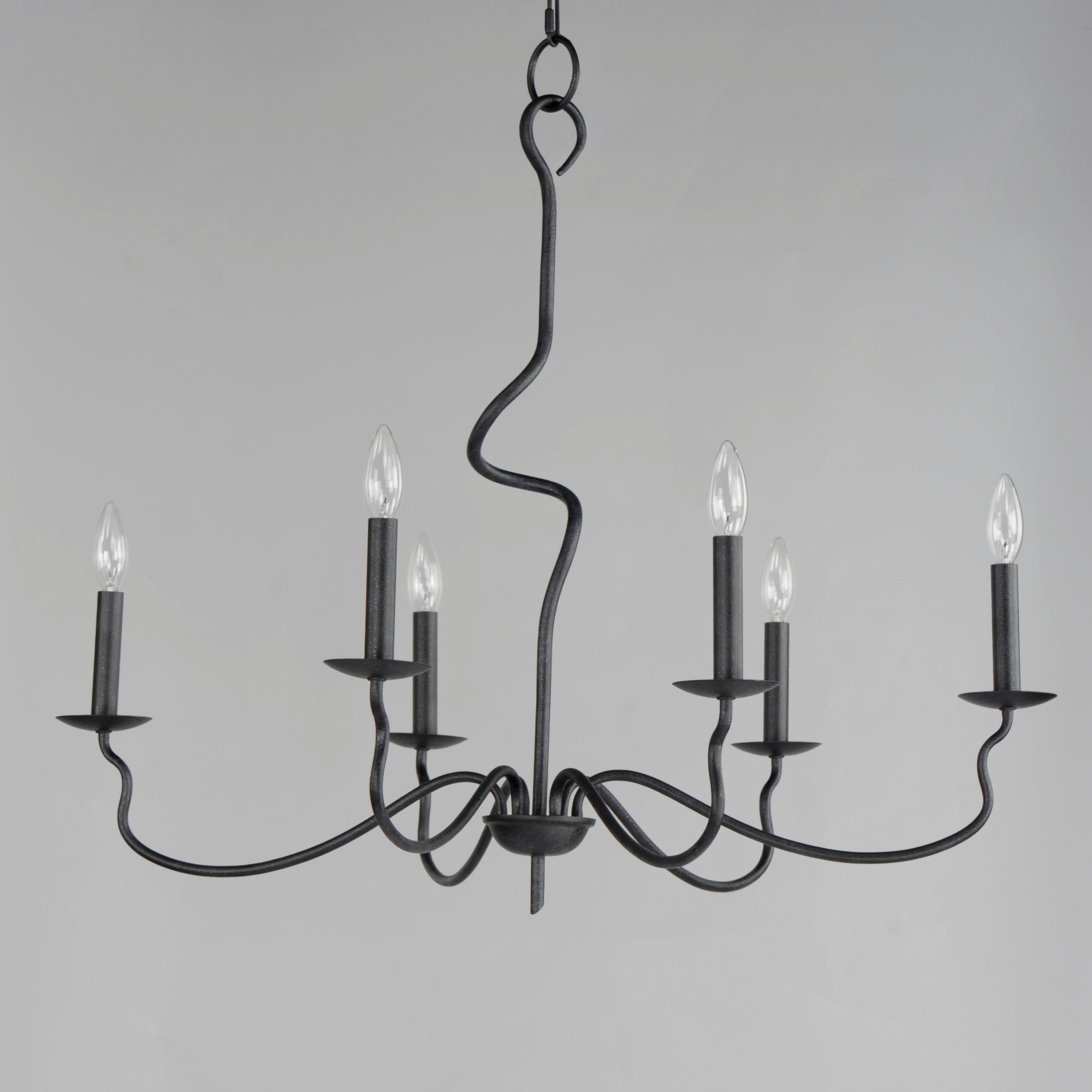 Rauduvyo Modern Minimalist Industrial Metal Chandelier