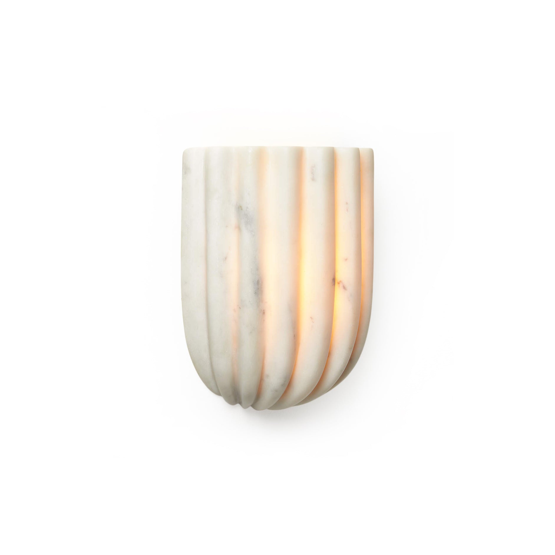 Tinduvys Elegance Ariel Single Marble Fluted Wall Lamp
