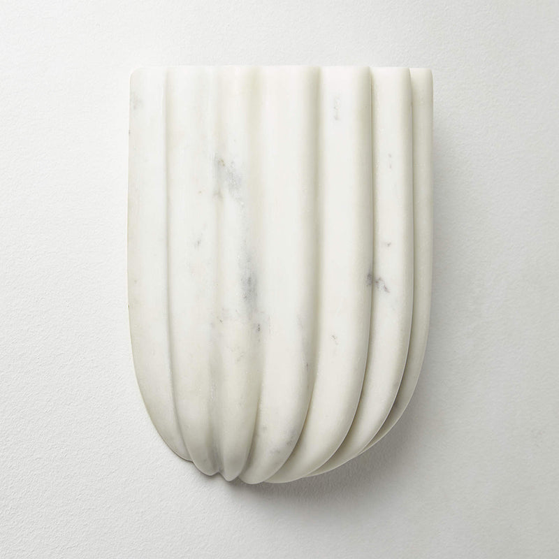 Tinduvys Elegance Ariel Single Marble Fluted Wall Lamp