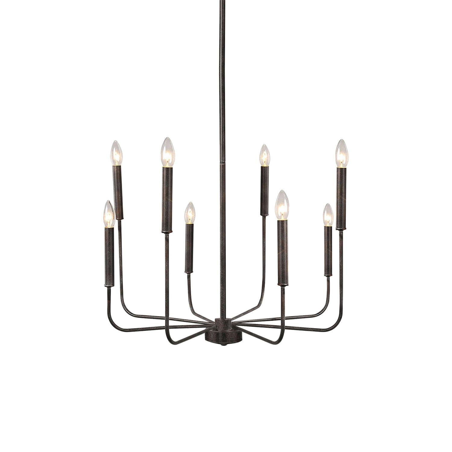 Ulfuvys Modern Candle Industrial Metal Chandelier