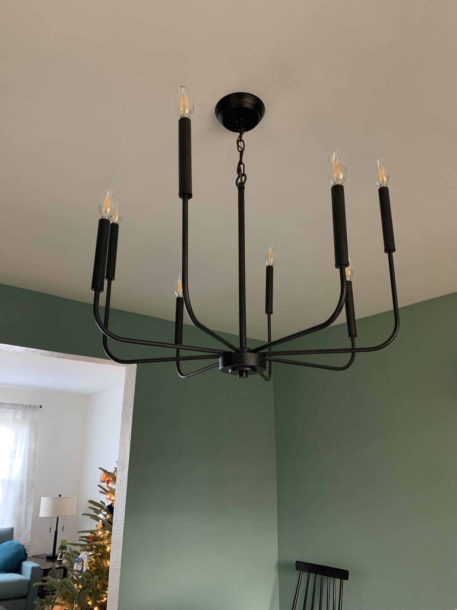 Ulfuvys Modern Candle Industrial Metal Chandelier